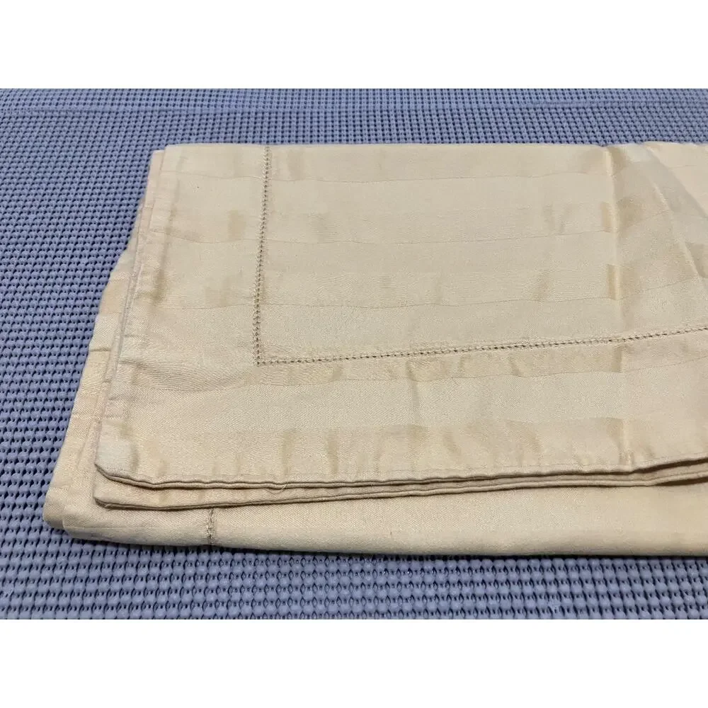 Charter Club King Pillowcase Sham 100% Pima Cotton Gold Stripe Portugal